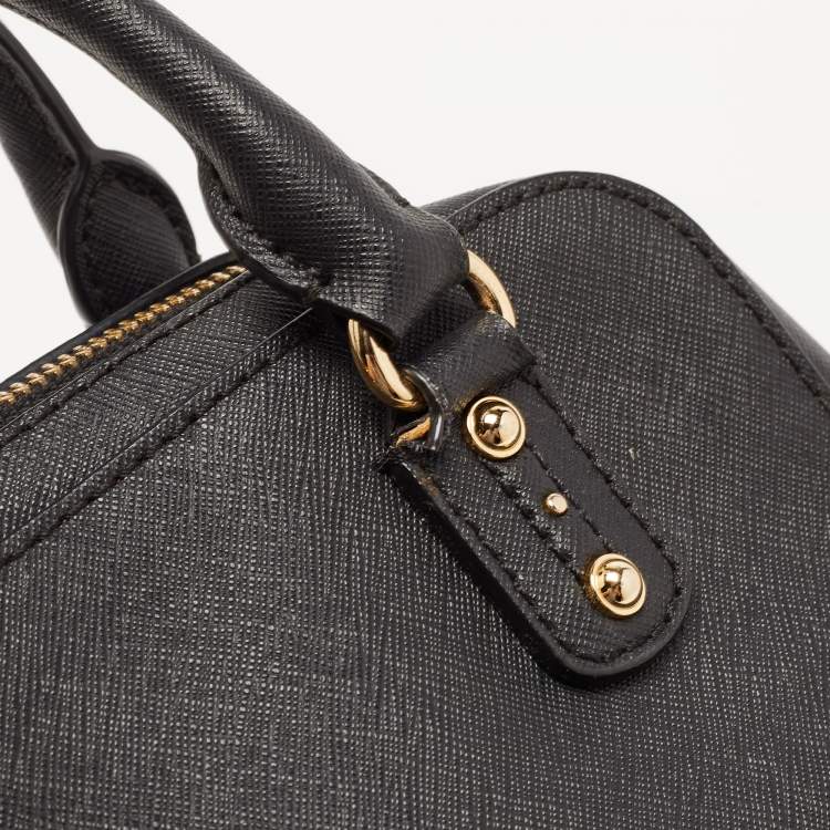 Pre Owned MICHAEL Michael Kors Black Leather Mini Cindy Satchel