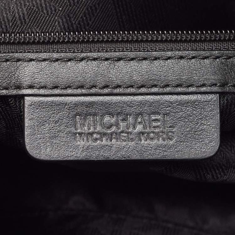 Pre Owned MICHAEL Michael Kors Black Leather And Suede East West Dillon Tote