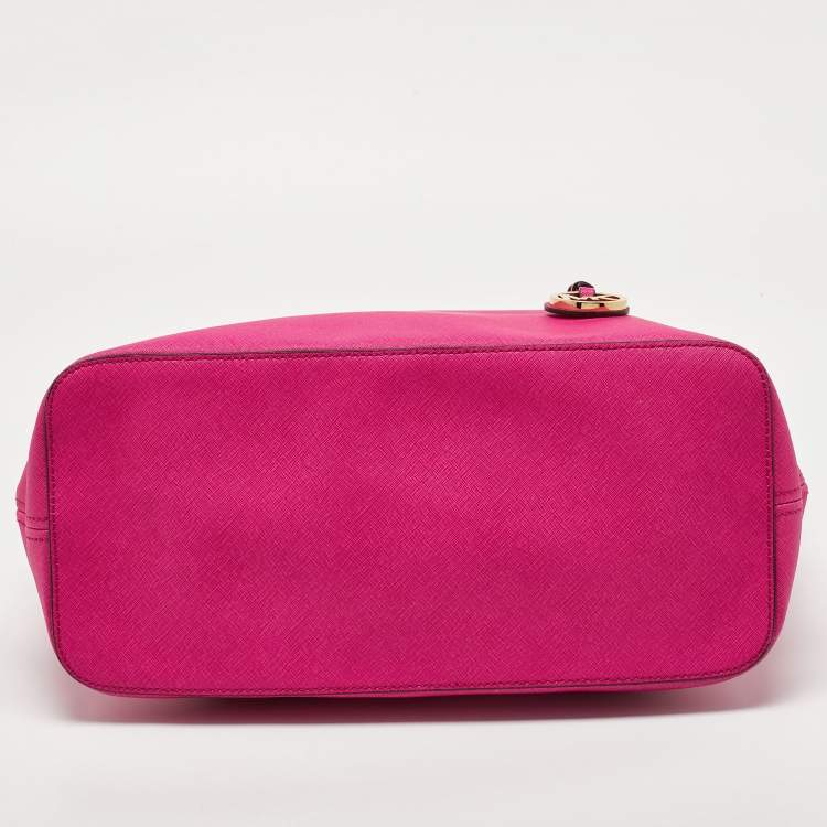 مملوكة مسبقًا MICHAEL Michael Kors Pink Leather Medium Jet Set Travel Tote