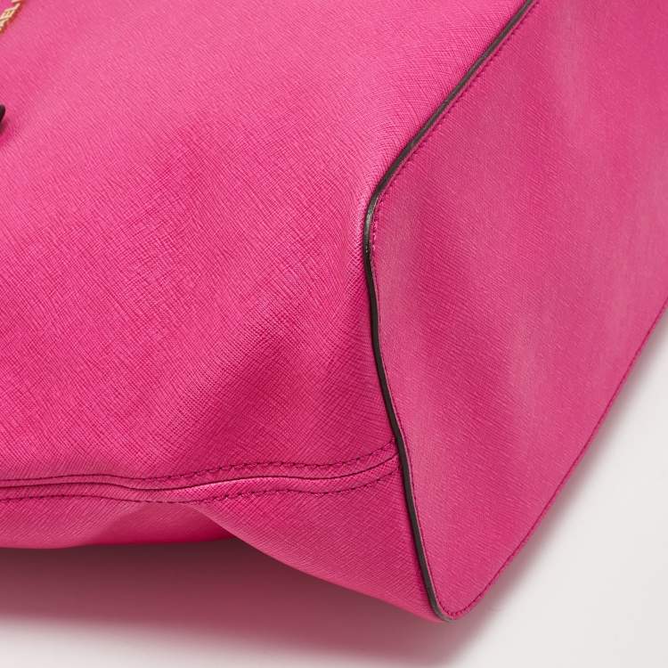مملوكة مسبقًا MICHAEL Michael Kors Pink Leather Medium Jet Set Travel Tote
