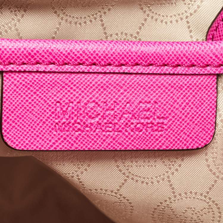 مملوكة مسبقًا MICHAEL Michael Kors Pink Leather Medium Jet Set Travel Tote