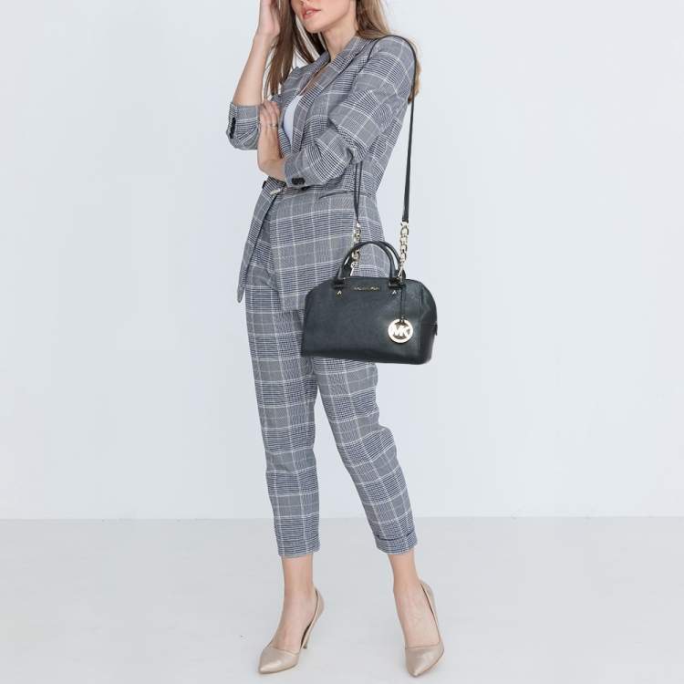 Pre Owned MICHAEL Michael Kors Black Leather Satchel