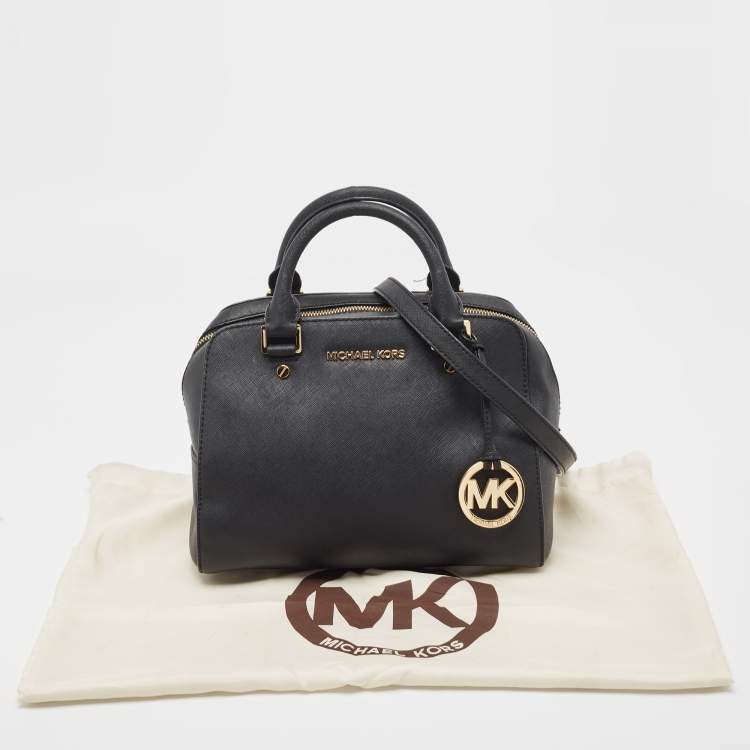 Pre Owned MICHAEL Michael Kors Black Leather Satchel