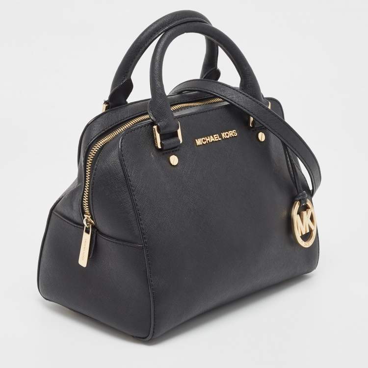 Pre Owned MICHAEL Michael Kors Black Leather Satchel