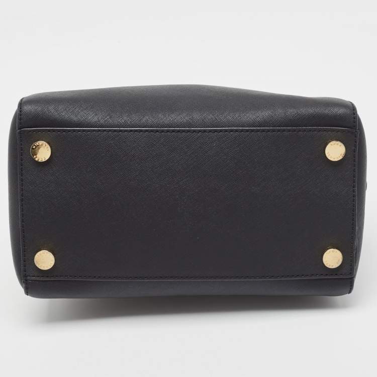 Pre Owned MICHAEL Michael Kors Black Leather Satchel
