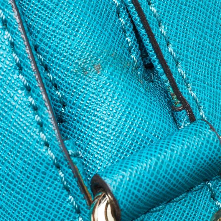 Pre Owned MICHAEL Michael Kors Green Leather Large Hamilton North South Tote