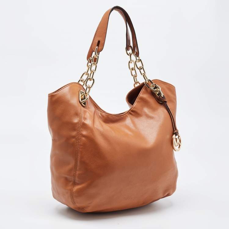 مملوكة مسبقًا MICHAEL Michael Kors Brown Leather Large Lilly Tote