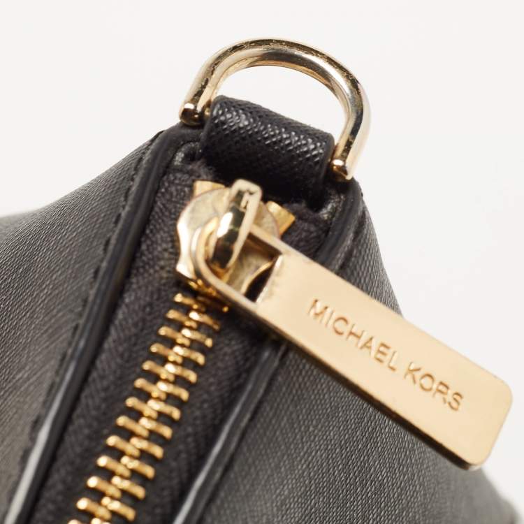 Pre Owned MICHAEL Michael Kors Black Saffiano Lux Leather Ciara Satchel