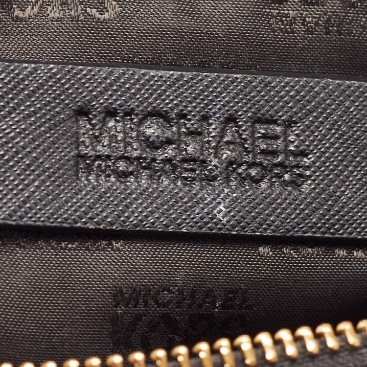 Pre Owned MICHAEL Michael Kors Black Saffiano Lux Leather Ciara Satchel