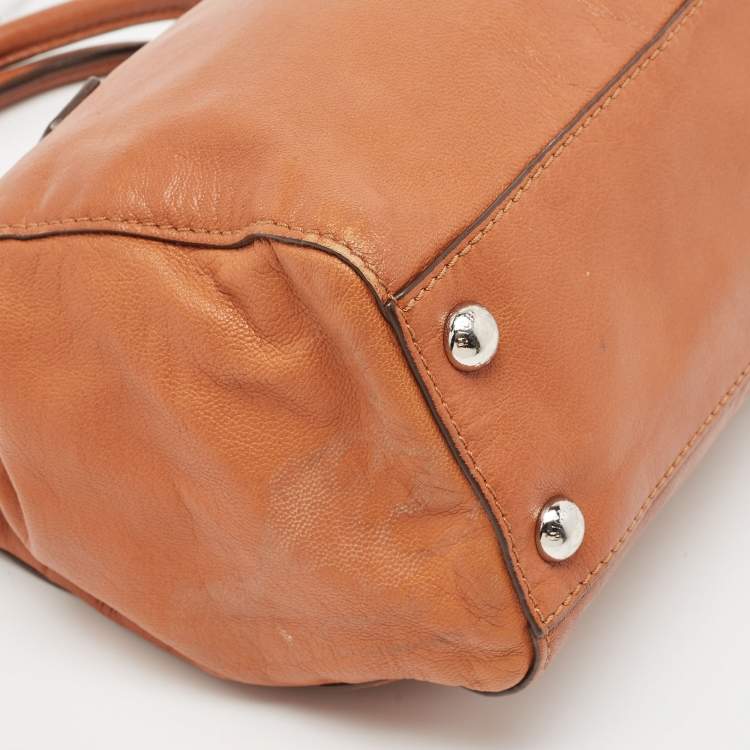 Pre Owned MICHAEL Michael Kors Brown Leather Hamilton North South Tote