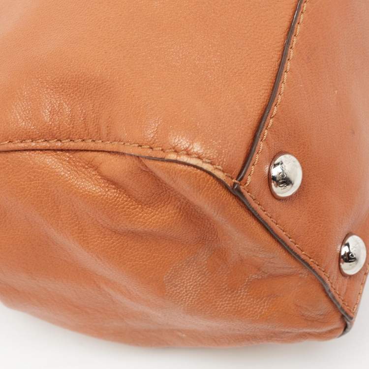 Pre Owned MICHAEL Michael Kors Brown Leather Hamilton North South Tote