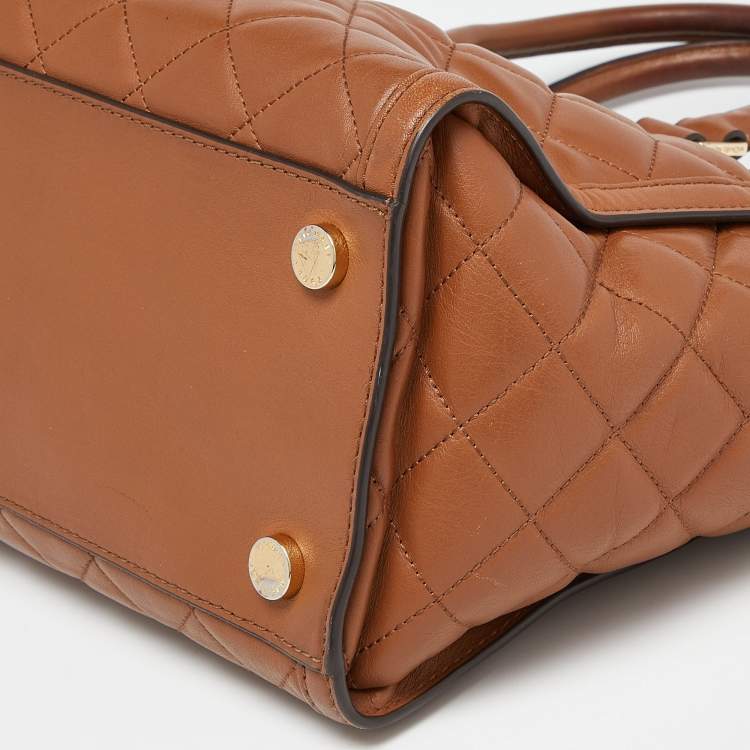 Pre Owned MICHAEL Michael Kors Brown Quilted Leather Selma Satchel