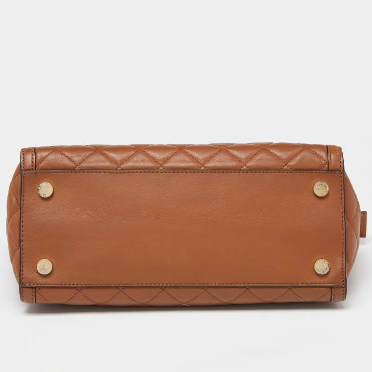 Pre Owned MICHAEL Michael Kors Brown Quilted Leather Selma Satchel