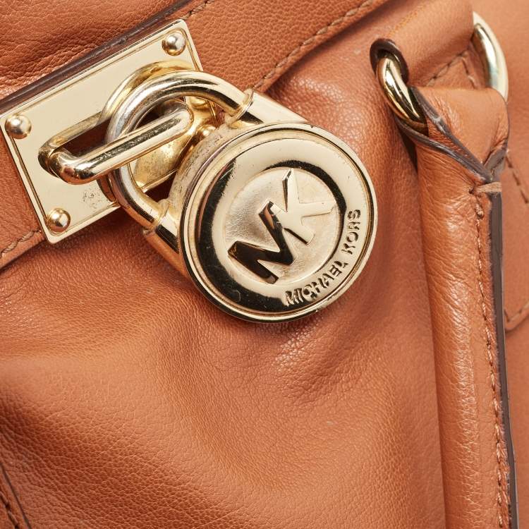 Pre Owned MICHAEL Michael Kors Tan Leather Hamilton Satchel