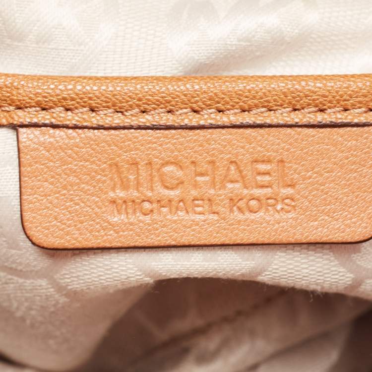 Pre Owned MICHAEL Michael Kors Tan Leather Hamilton Satchel