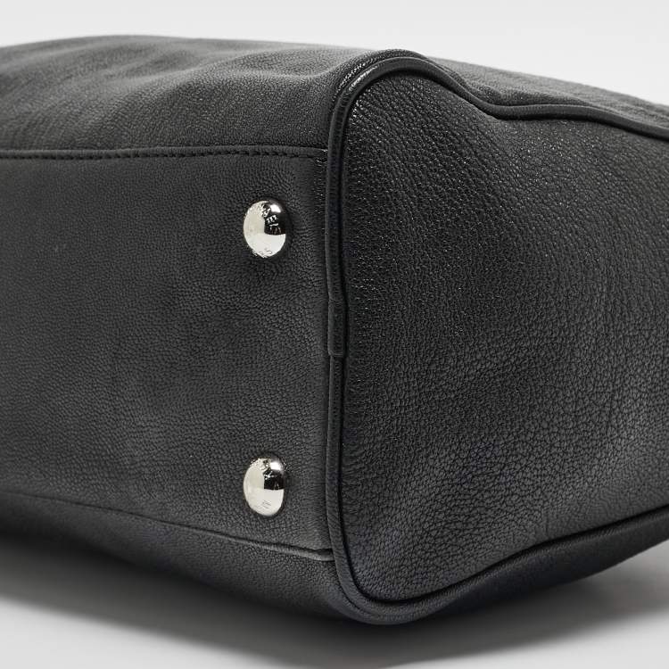 Pre Owned MICHAEL Michael Kors Black Leather Dome Top Handle Bag