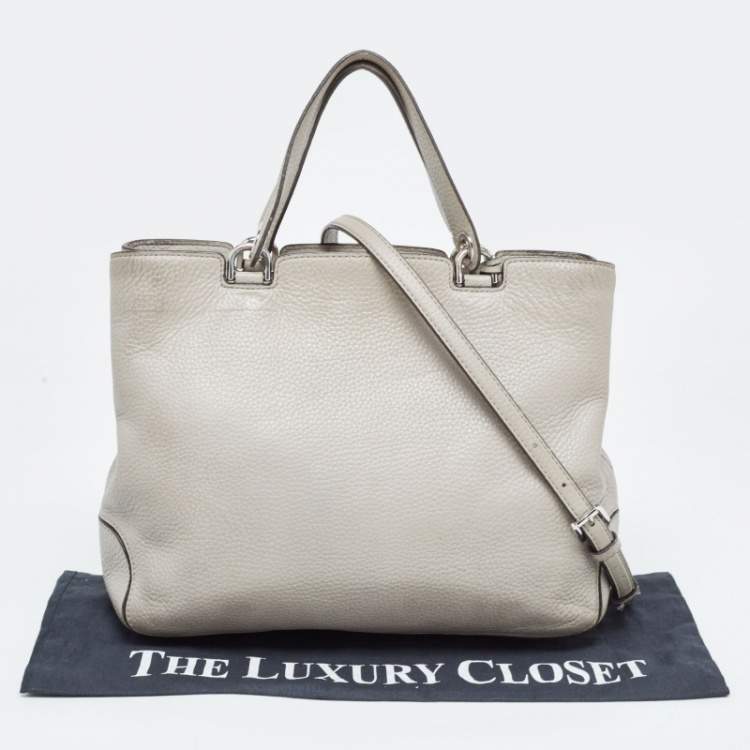 Pre Owned MICHAEL Michael Kors Grey Leather Anabelle Tote