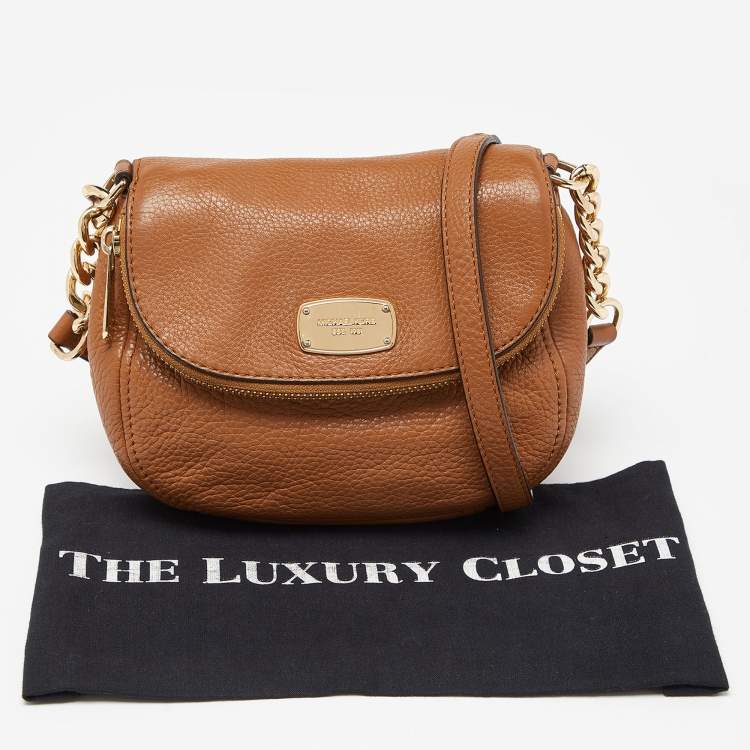Pre Owned MICHAEL Michael Kors Brown  Leather Bedford Crossbody Bag