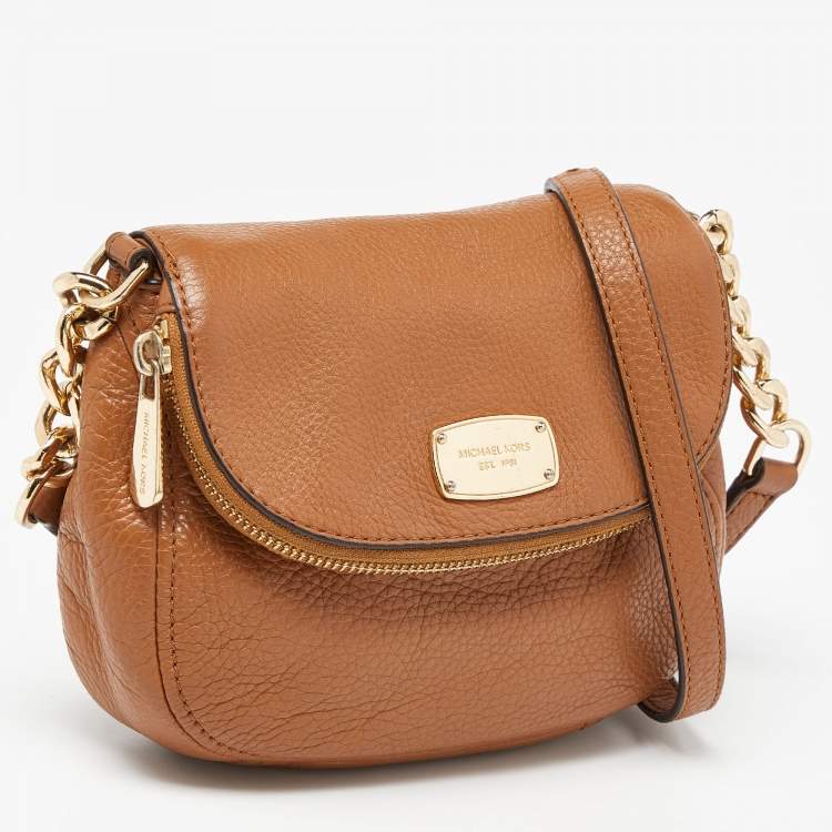 Pre Owned MICHAEL Michael Kors Brown  Leather Bedford Crossbody Bag