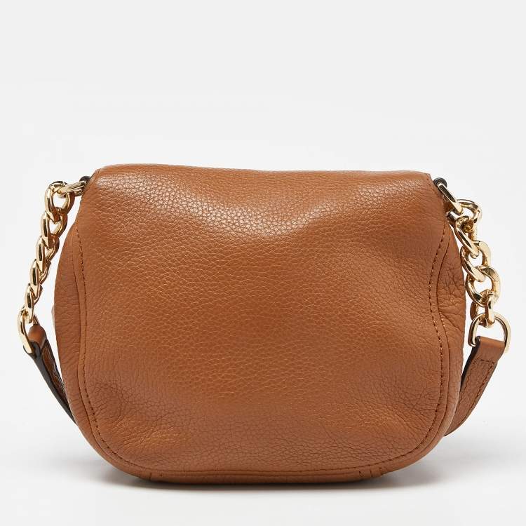 Pre Owned MICHAEL Michael Kors Brown  Leather Bedford Crossbody Bag