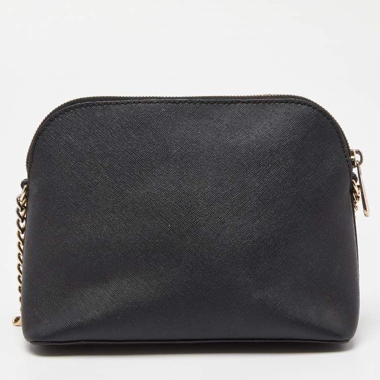 Pre Owned MICHAEL Michael Kors Black Leather Jet Set Crossbody Bag