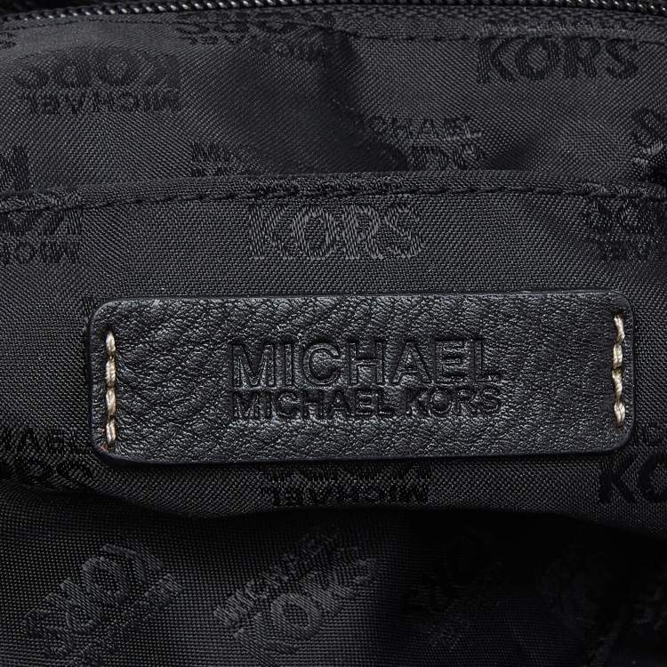 Pre Owned MICHAEL Michael Kors Black Leather Brookville Tote