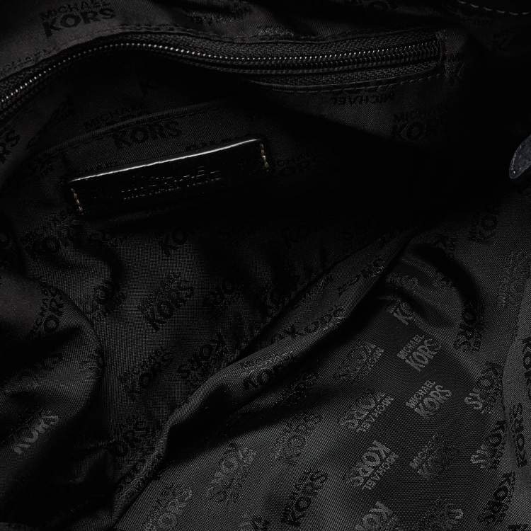 Pre Owned MICHAEL Michael Kors Black Leather Brookville Tote