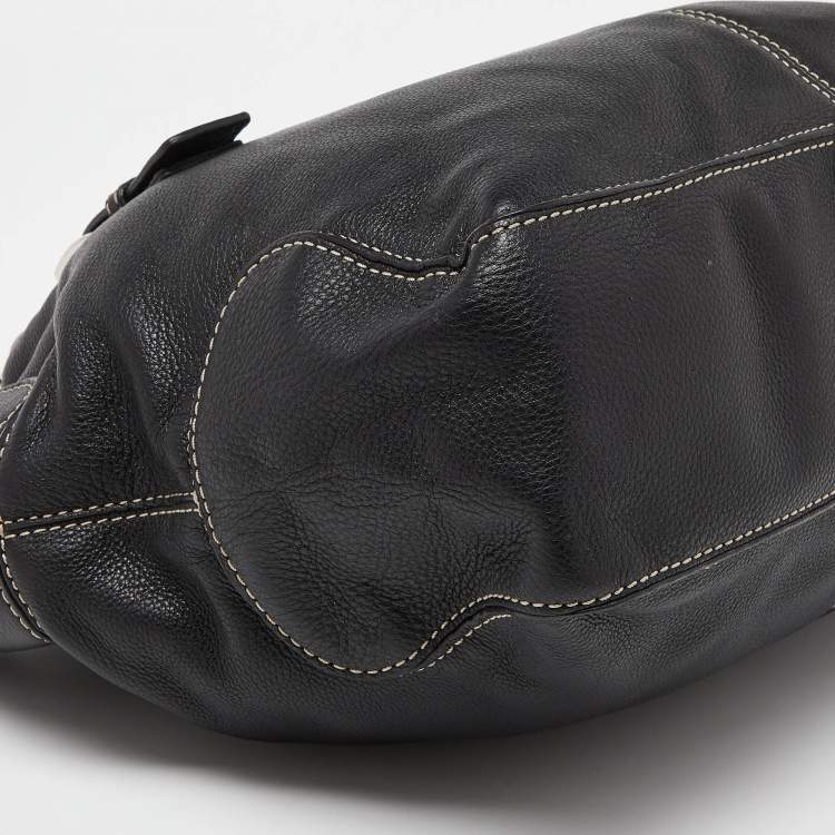 Pre Owned MICHAEL Michael Kors Black Leather Brookville Tote