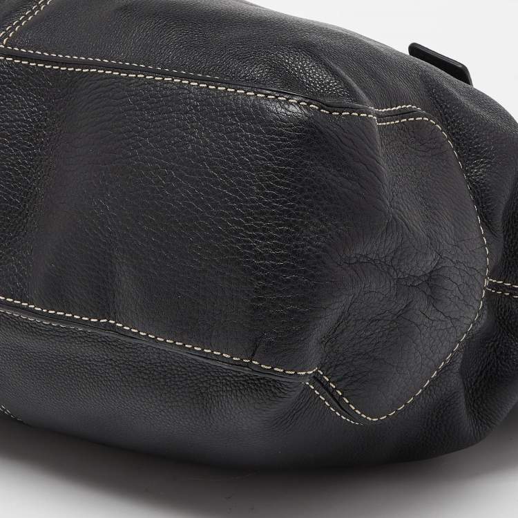 Pre Owned MICHAEL Michael Kors Black Leather Brookville Tote
