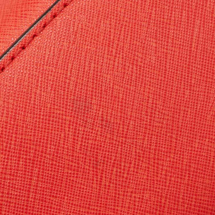Pre Owned MICHAEL Michael Kors Red Saffiano Leather Medium Selma Crossbody Bag
