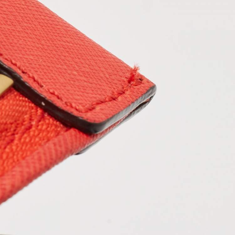 Pre Owned MICHAEL Michael Kors Red Saffiano Leather Medium Selma Crossbody Bag