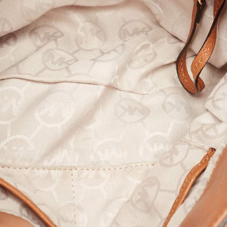 Pre Owned MICHAEL Michael Kors Brown Leather Medium Hamilton East West Tote