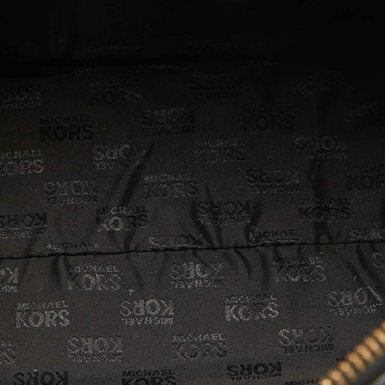 Pre Owned MICHAEL Michael Kors Black Signature Patent Leather Satchel