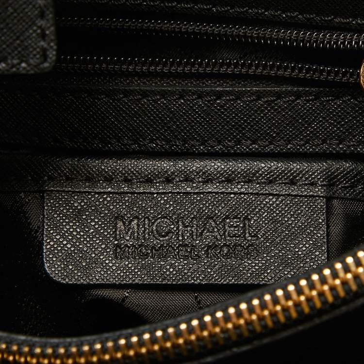 Pre Owned MICHAEL Michael Kors Black Saffiano Leather Large Cynthia Tote