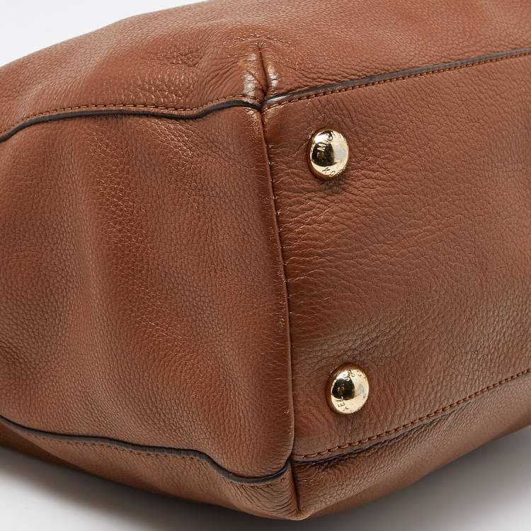 Pre Owned MICHAEL Michael Kors Brown Leather Chain Tote 