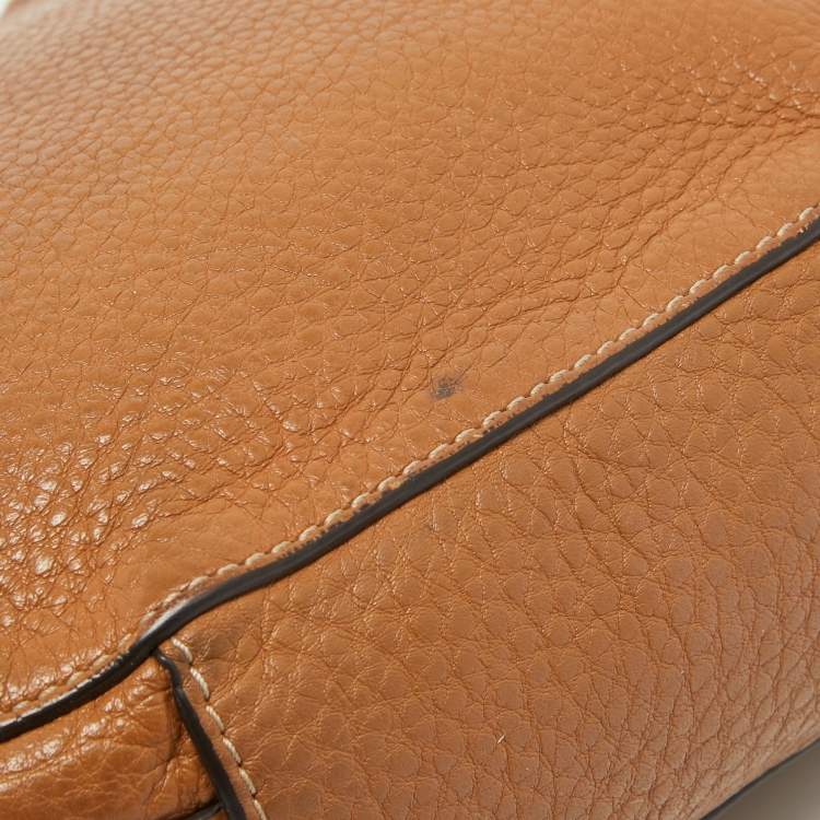 Pre Owned MICHAEL Michael Kors Brown Leather Flap Crossbody Bag
