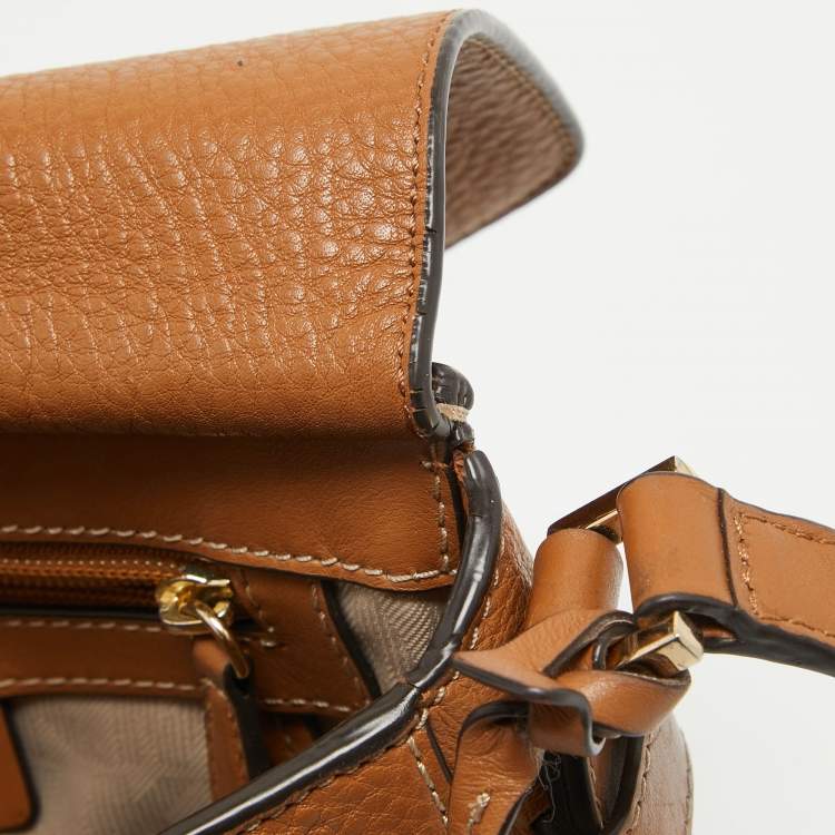Pre Owned MICHAEL Michael Kors Brown Leather Flap Crossbody Bag