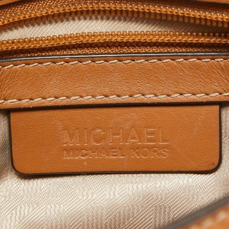 Pre Owned MICHAEL Michael Kors Brown Leather Flap Crossbody Bag
