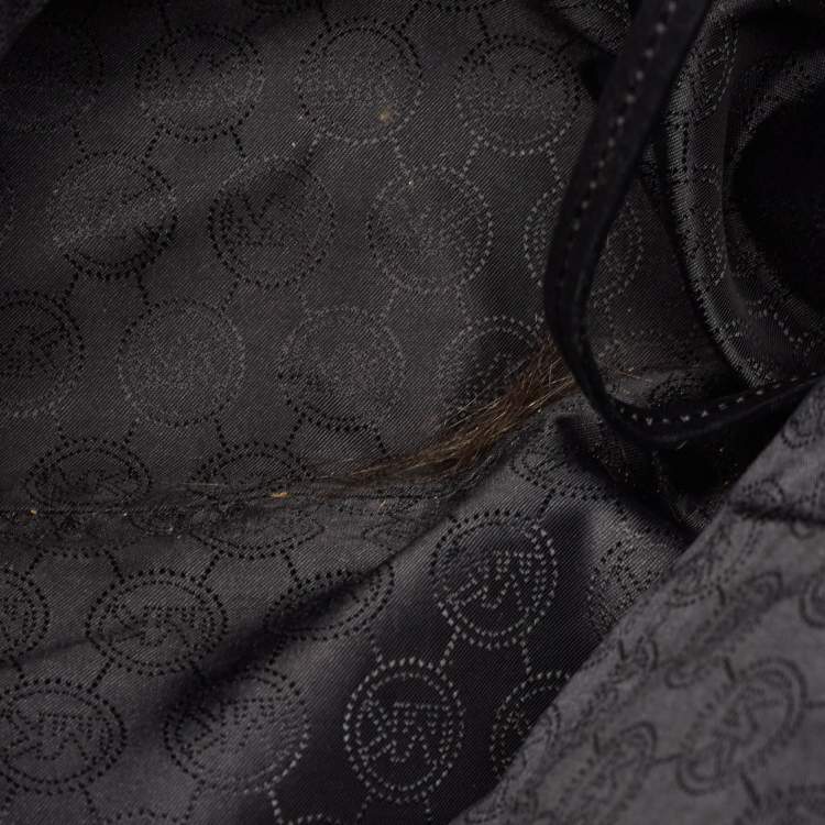 Pre Owned MICHAEL Michael Kors Black Signature Coated Canvas Tote