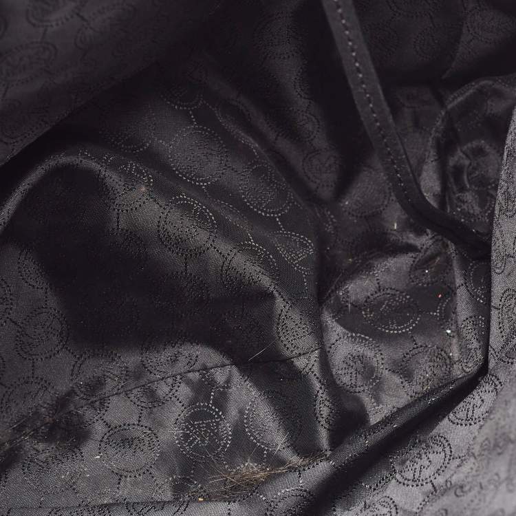 Pre Owned MICHAEL Michael Kors Black Signature Coated Canvas Tote