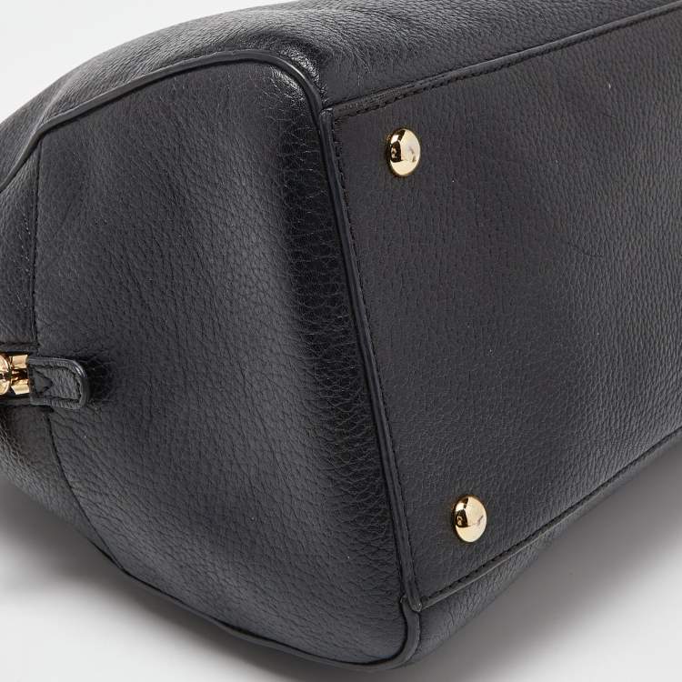 Pre Owned MICHAEL Michael Kors Black Leather Dome Satchel