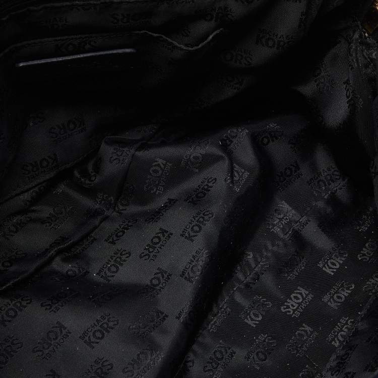 Pre Owned MICHAEL Michael Kors Black Leather Dome Satchel