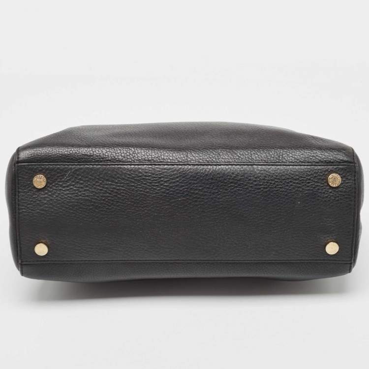 Pre Owned MICHAEL Michael Kors Black Leather Large Astrid Satchel
