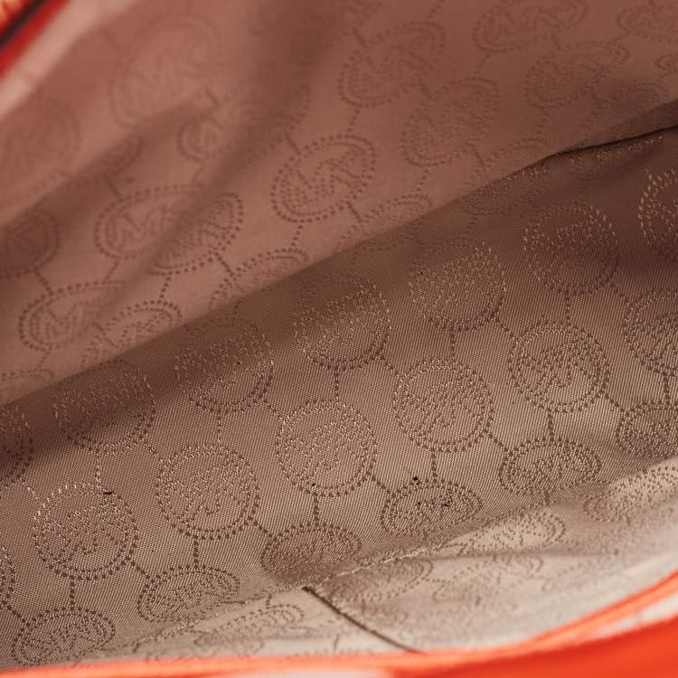 Pre Owned MICHAEL Michael Kors Red Leather Hamilton North South Tote