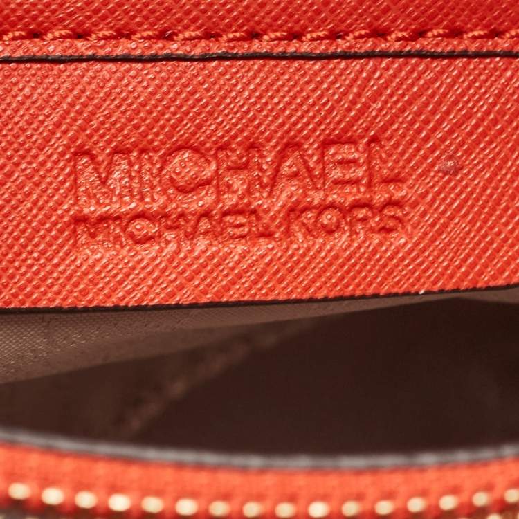 Pre Owned MICHAEL Michael Kors Red Leather Hamilton North South Tote