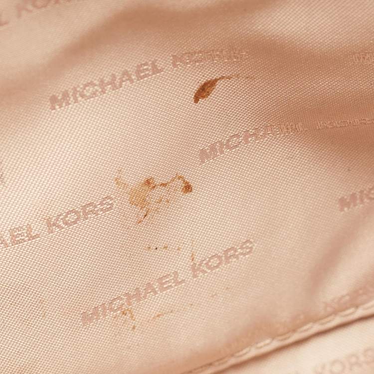 Pre Owned Michael Michael Kors Navy Blue Saffiano Leather Small Savannah Satchel