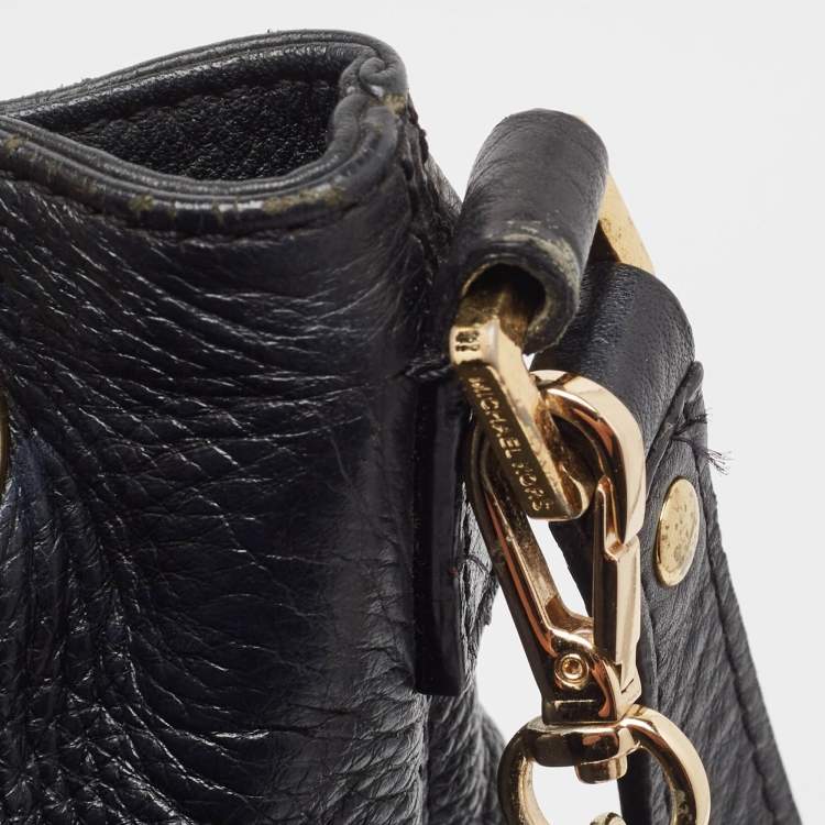 Pre Owned MICHAEL Michael Kors Black Leather Charm Tote
