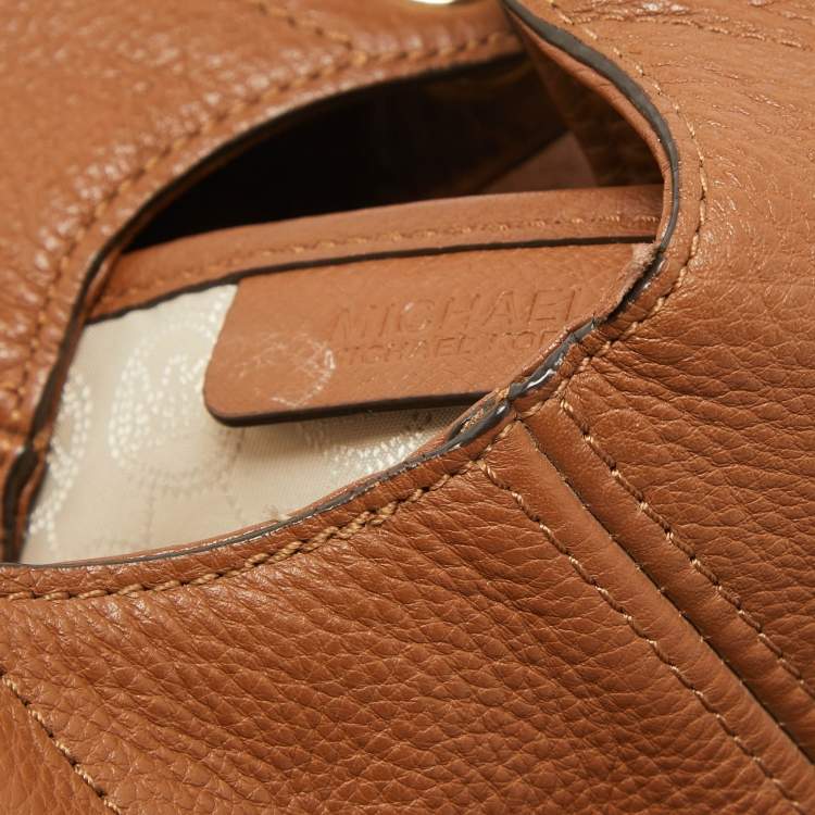 Pre Owned MICHAEL Michael Kors Brown Leather Camden Drawstring Hobo