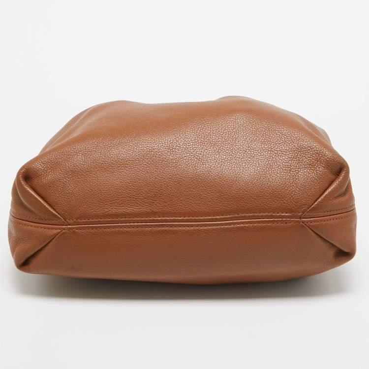 Pre Owned MICHAEL Michael Kors Brown Leather Camden Drawstring Hobo