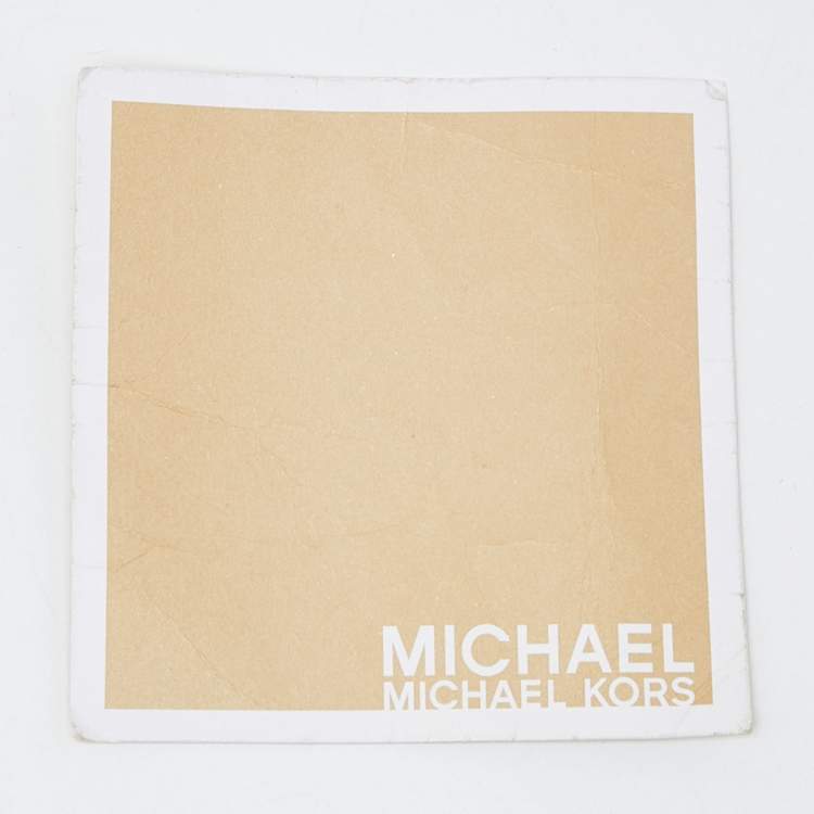 Pre Owned MICHAEL Michael Kors Gold Leather Frankie Drawstring Bag